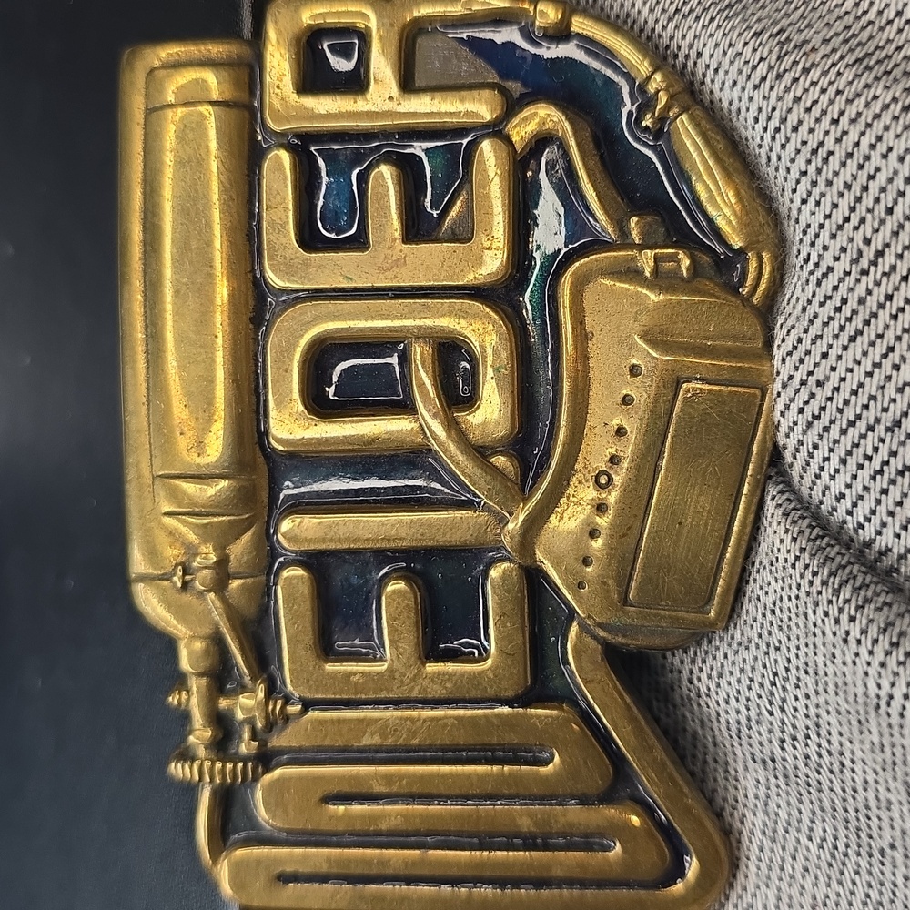 Vintage Welder Solid Brads Belt Buckle Baron Buckles Welder Tradesman